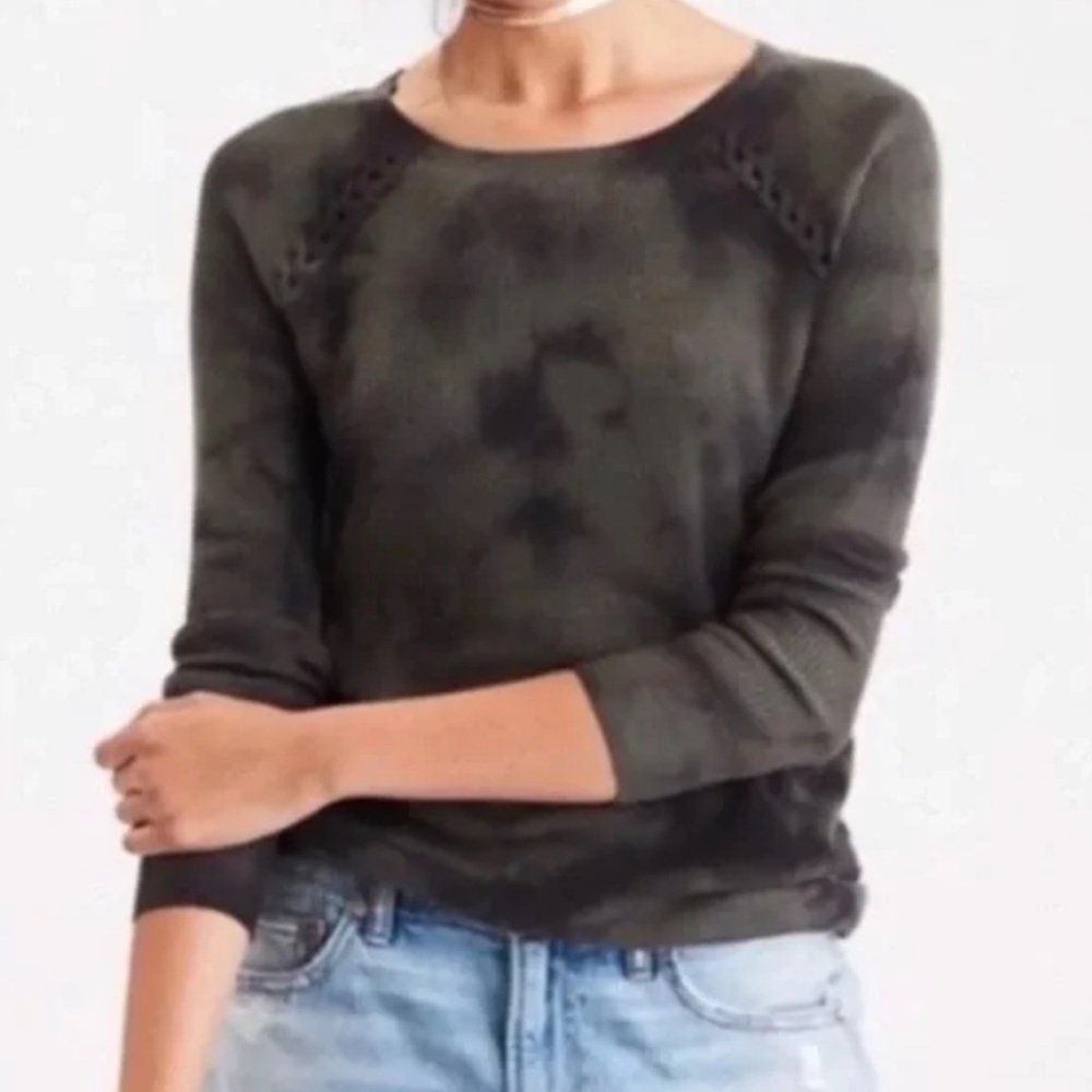 AEO 🦅 Tie Dye braided shoulder sweater